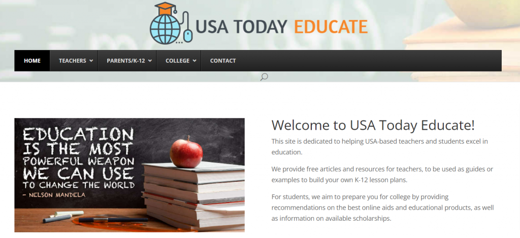 An example of an educational blog of a higher education institution.