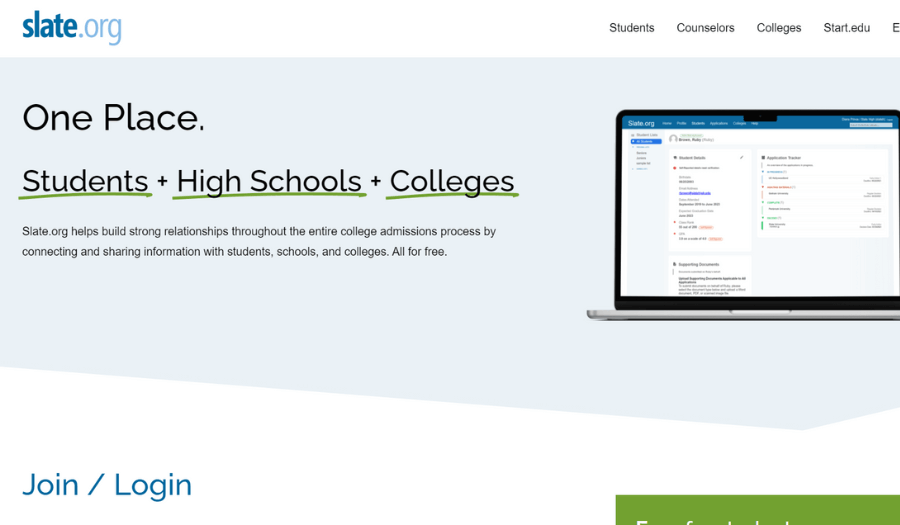 Slate.org para las admisiones universitarias